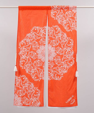 Amina x VORRUK - Lotus Motif Noren Curtain by AMINA - Ametsuchi