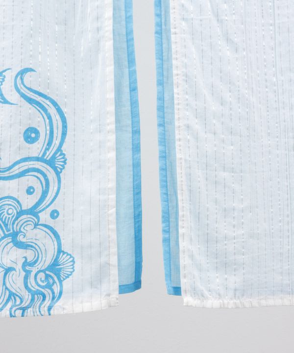 Amina x VORRUK - Lotus Motif Noren Curtain by AMINA - Ametsuchi