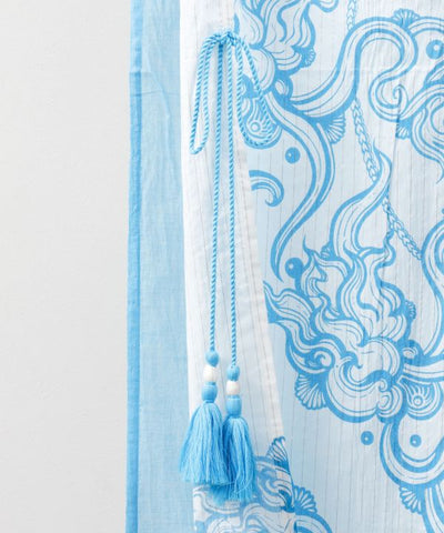 Amina x VORRUK - Lotus Motif Noren Curtain by AMINA - Ametsuchi