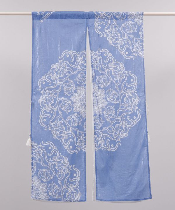 Amina x VORRUK - Lotus Motif Noren Curtain by AMINA - Ametsuchi