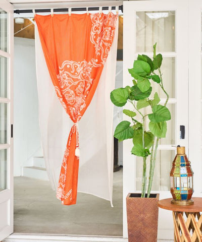 Amina x VORRUK - Lotus Motif Layered Curtain by AMINA - Ametsuchi