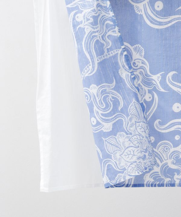 Amina x VORRUK - Lotus Motif Layered Curtain by AMINA - Ametsuchi