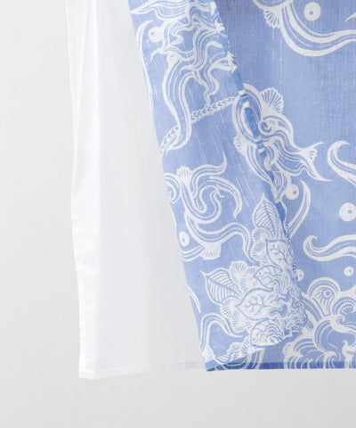 Amina x VORRUK - Lotus Motif Layered Curtain by AMINA - Ametsuchi
