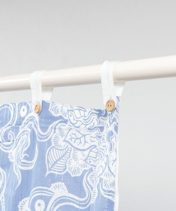 Amina x VORRUK - Lotus Motif Layered Curtain by AMINA - Ametsuchi