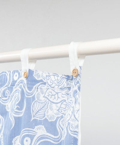 Amina x VORRUK - Lotus Motif Layered Curtain by AMINA - Ametsuchi
