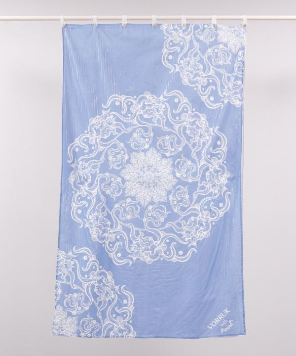 Amina x VORRUK - Lotus Motif Layered Curtain by AMINA - Ametsuchi