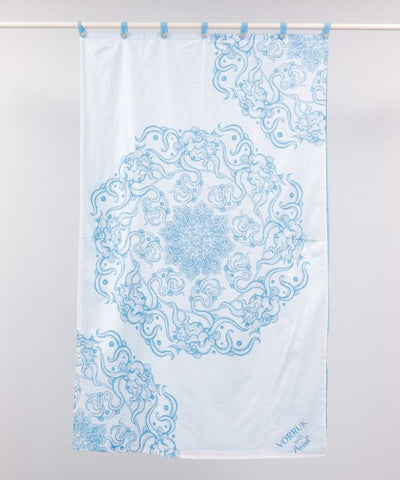Amina x VORRUK - Lotus Motif Layered Curtain by AMINA - Ametsuchi
