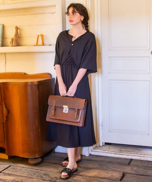 Draped Dress Cardigan Set by 欧州航路 - Ametsuchi