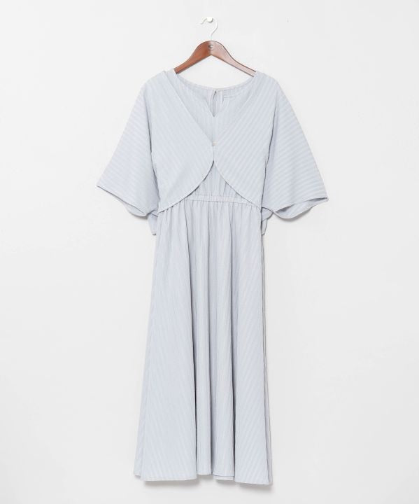 Draped Dress Cardigan Set