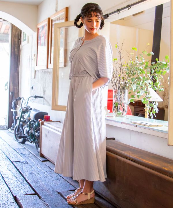 Draped Dress Cardigan Set by 欧州航路 - Ametsuchi