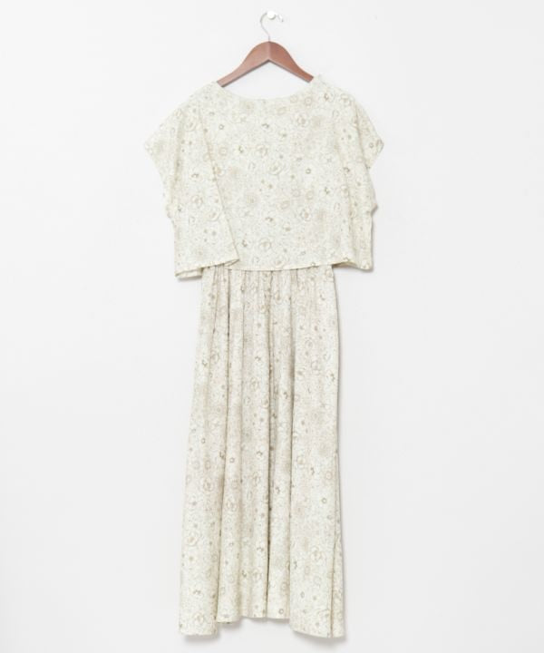 Floral Top Dress Set by 欧州航路 - Ametsuchi