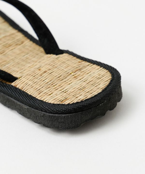 Straw Beach Flat Sandals by AMINA - Ametsuchi