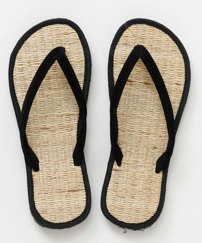 Straw Beach Flat Sandals by AMINA - Ametsuchi