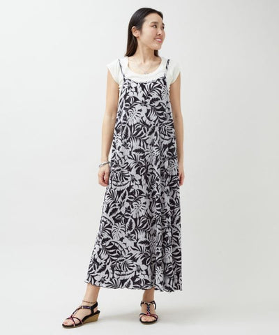 Botanical Pleated Camisole Dress by Kahiko - Ametsuchi