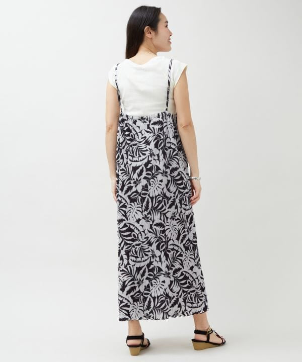 Botanical Pleated Camisole Dress by Kahiko - Ametsuchi