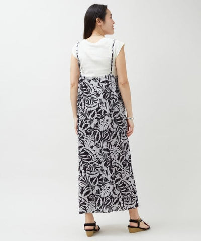 Botanical Pleated Camisole Dress by Kahiko - Ametsuchi