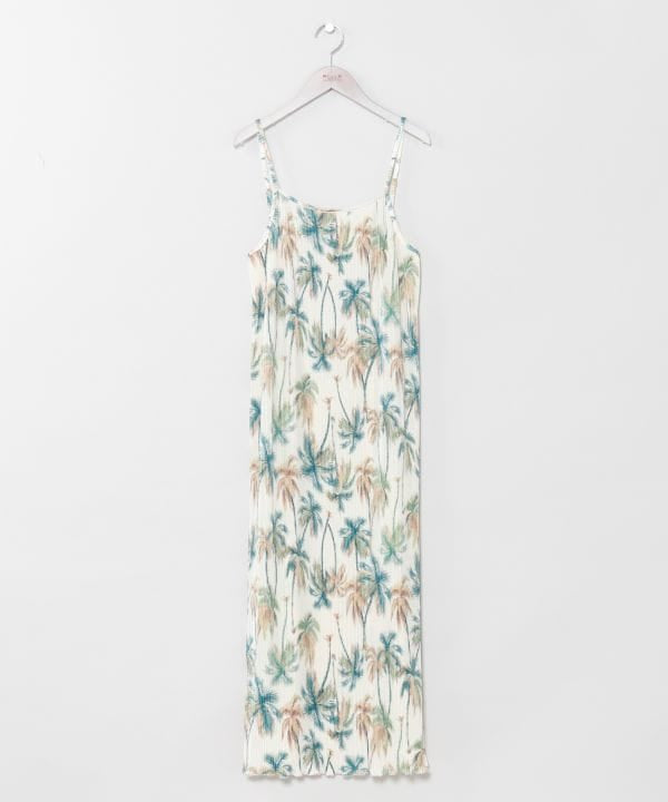 Botanical Pleated Camisole Dress