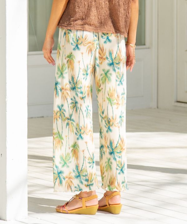 Botanical Pleated Resort Pants by Kahiko - Ametsuchi