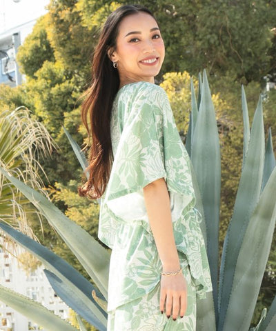 Stretch Waist Tie Top by Kahiko - Ametsuchi
