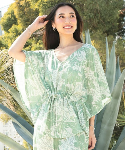 Stretch Waist Tie Top by Kahiko - Ametsuchi