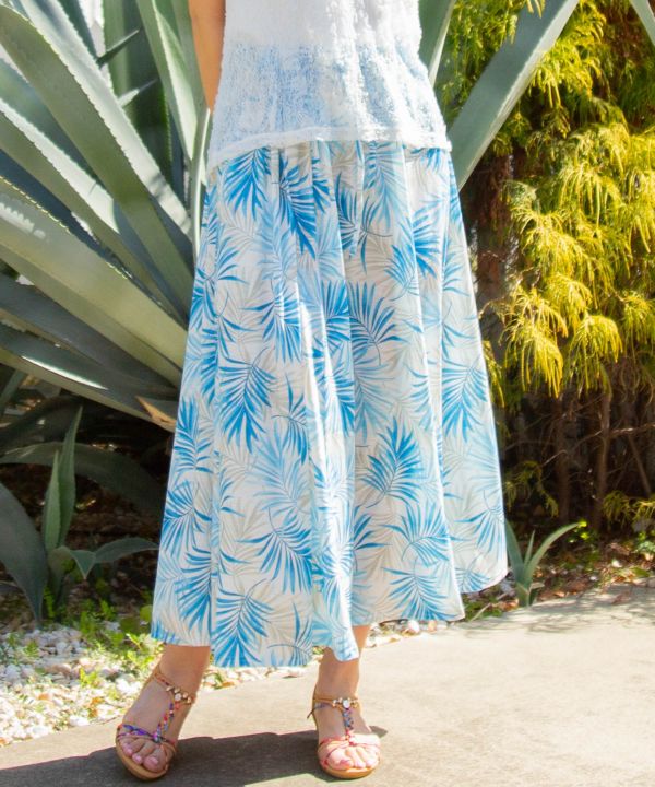 Stretch Resort Flare Skirt by Kahiko - Ametsuchi