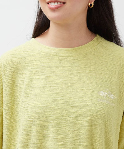 SURF＆Palms Embroidery Cropped Resort T-Shirt by Kahiko - Ametsuchi