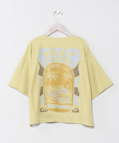 SURF＆Palms Embroidery Cropped Resort T-Shirt by Kahiko - Ametsuchi
