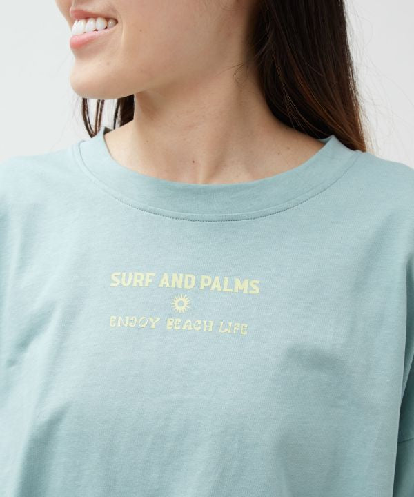 SURF＆Palms Quick Dry Cropped T-Shirt by Kahiko - Ametsuchi