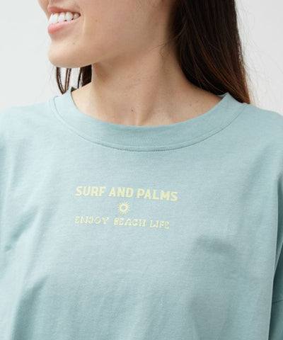 SURF＆Palms Quick Dry Cropped T-Shirt by Kahiko - Ametsuchi