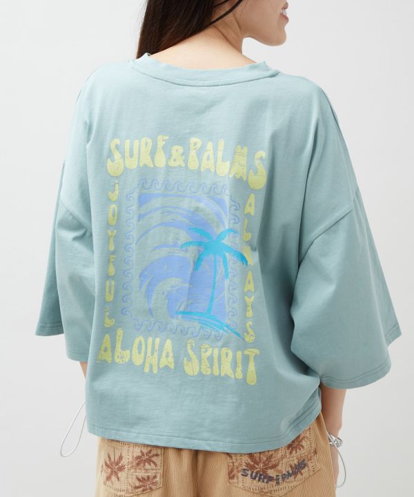 SURF＆Palms Quick Dry Cropped T-Shirt by Kahiko - Ametsuchi