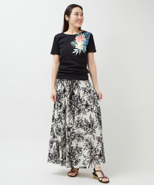 Botanical Glitter Cotton T-Shirt by Kahiko - Ametsuchi