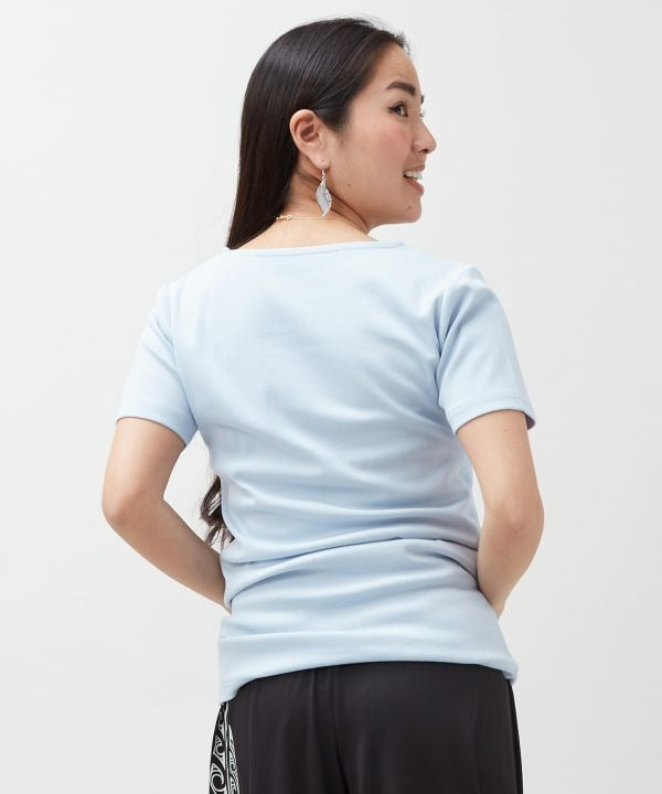 Gradient Botanical Cotton T-Shirt by Kahiko - Ametsuchi