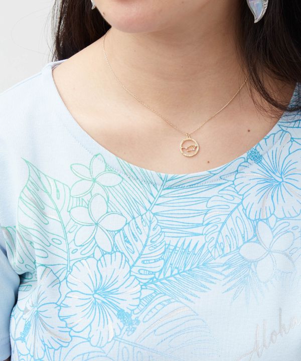 Gradient Botanical Cotton T-Shirt by Kahiko - Ametsuchi