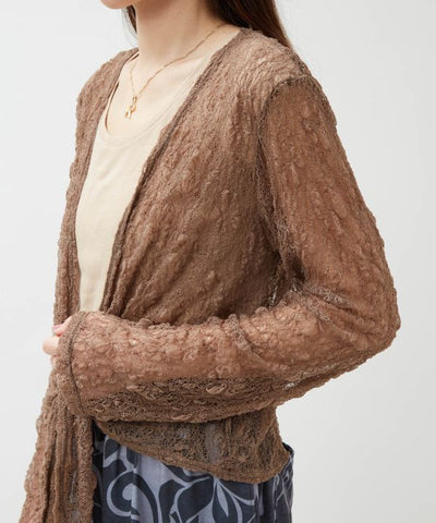 Sheer Lace Travel Cardigan by Kahiko - Ametsuchi