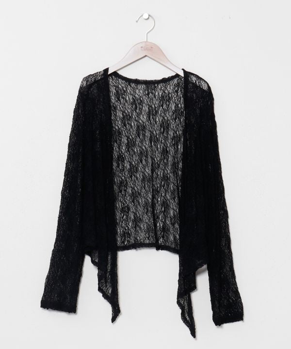 เสื้อคลุมคาร์ดิแกนผ้าลูกไม้โปร่งสำหรับเดินทาง Kahiko - Ametsuchi