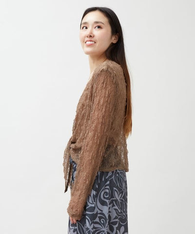 Sheer Lace Travel Cardigan by Kahiko - Ametsuchi