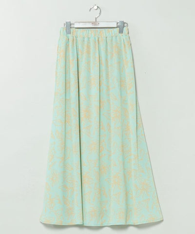 SURF＆Palms Hawaiian Floral Crinkle Skirt by Kahiko - Ametsuchi