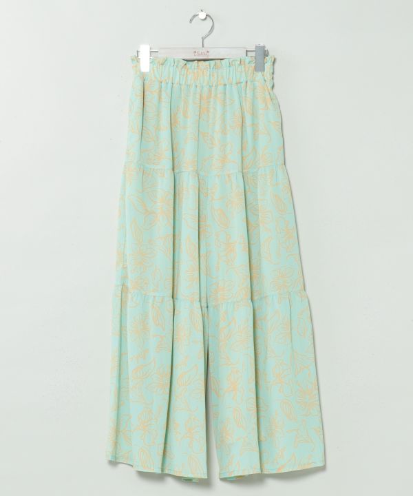 SURF＆Palms Hawaiian Crinkle Wide Pants by Kahiko - Ametsuchi