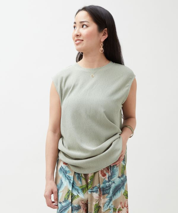 Seersucker Aloha Charm Top by Kahiko - Ametsuchi
