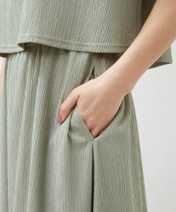 Seersucker Resort Dress Set by Kahiko - Ametsuchi