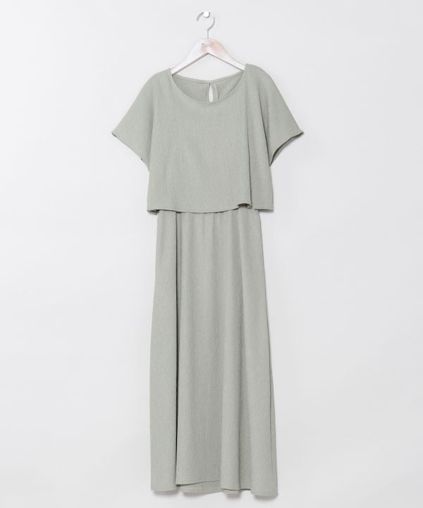 Seersucker Resort Dress Set by Kahiko - Ametsuchi