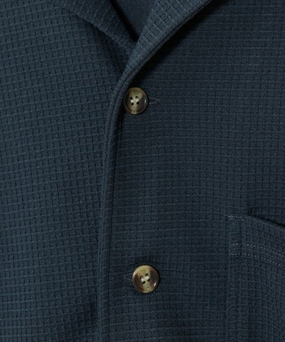 SURF＆Palms Waffle Embroidered Men Shirt by Kahiko - Ametsuchi