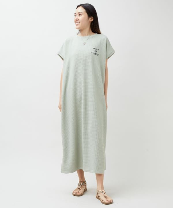 SURF＆Palms Waffle Embroidered Dress by Kahiko - Ametsuchi