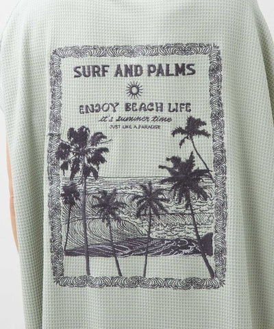SURF＆Palms Waffle Embroidered Dress by Kahiko - Ametsuchi