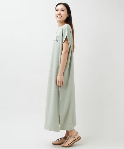 SURF＆Palms Waffle Embroidered Dress by Kahiko - Ametsuchi