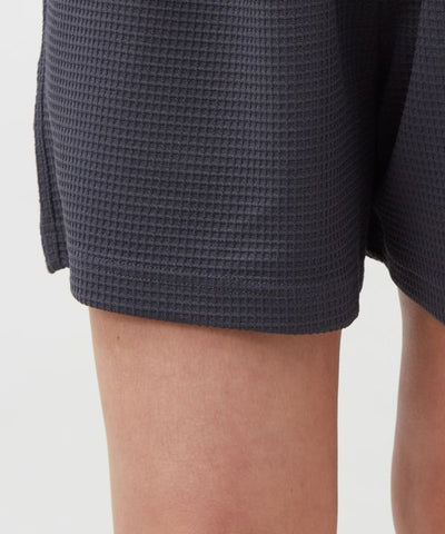 SURF＆Palms Vintage Embroidery Waffle Shorts by Kahiko - Ametsuchi