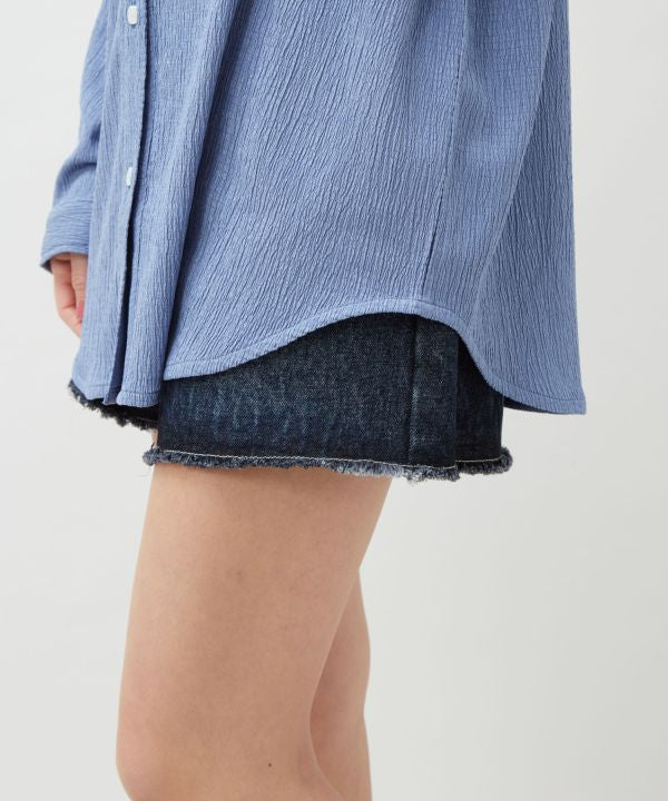 Seersucker Embroidery Shirt Set by Kahiko - Ametsuchi