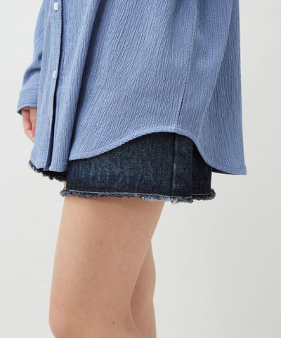 Seersucker Embroidery Shirt Set by Kahiko - Ametsuchi