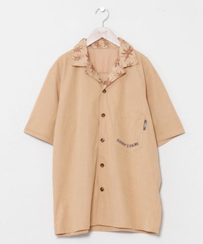SURF＆Palms Palm Embroidery Corduroy Shirt by Kahiko - Ametsuchi