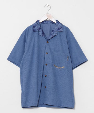 SURF＆Palms Palm Embroidery Corduroy Shirt by Kahiko - Ametsuchi